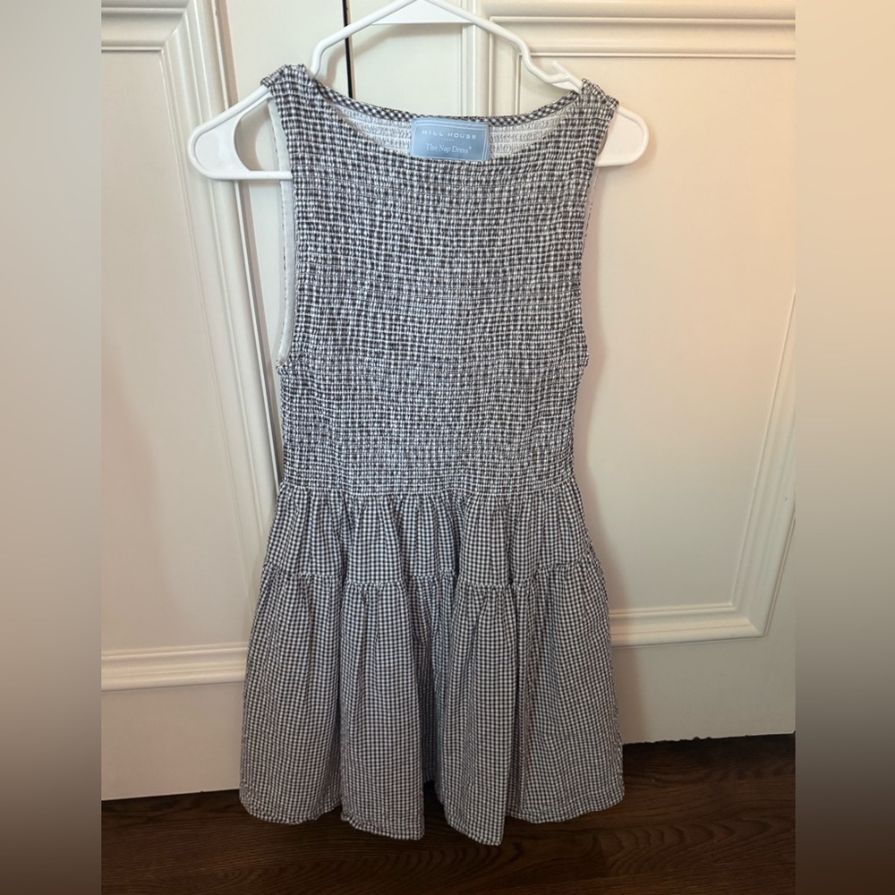 Brown and White Gingham Cosima Mini Dress